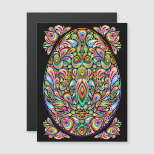 Oster-Ei psychedelisches Design Magnetkarte