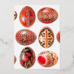 Oster-Ei Ukraine Folien Feiertagskarte