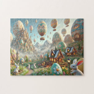 Oster-Ei-Wunderland-Zauberhase-Szene Puzzle