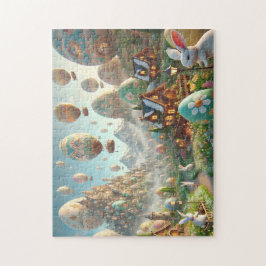 Oster-Ei-Wunderland-Zauberhase-Szene Puzzle