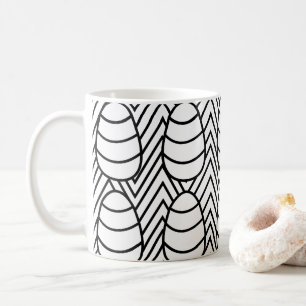 Oster-Eier Chevron Streifen Frohe Ostern Muster Kaffeetasse