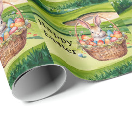 Oster-Eier für Golfer auf grünem Gras Geschenkpapier