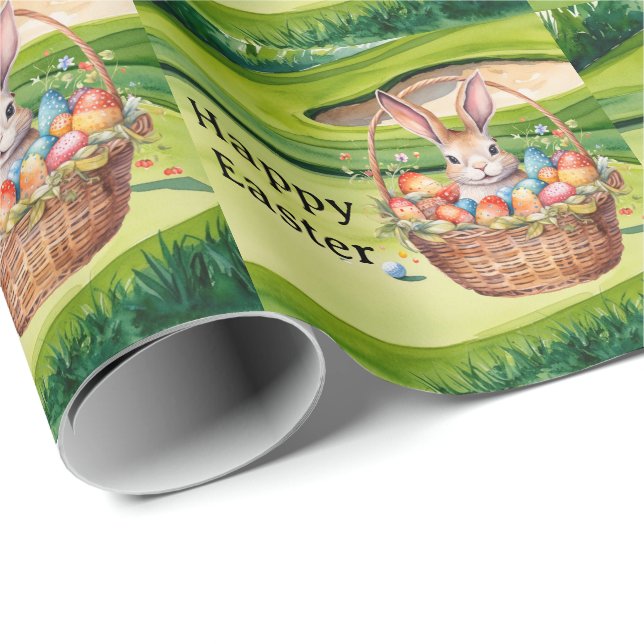 Oster-Eier für Golfer auf grünem Gras  Geschenkpapier (Rolleneckpunkt)