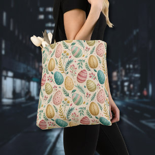Oster-Eier im Vintage-Stil mit floralen Knospen