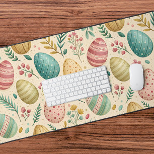 Oster-Eier im Vintage-Stil mit floralen Knospen Schreibtischunterlage