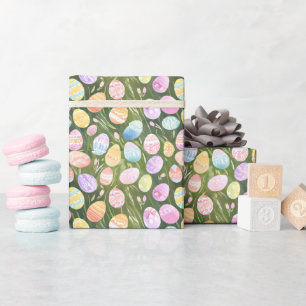 Oster-Eier in Pastell Schöne Frühlingsaquarell Geschenkpapier