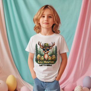 Oster-Eier-Jäger Let's Roll Camo-Hirsch Kleinkind T-shirt