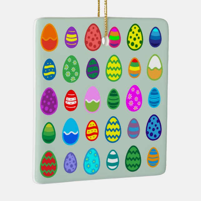 Oster-Eier-Muster Keramikornament (Rechts)