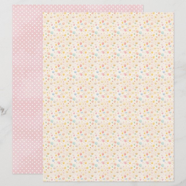 Oster-Eier-SchabLonpapier im Vintage-Stil (Vorne/Hinten)