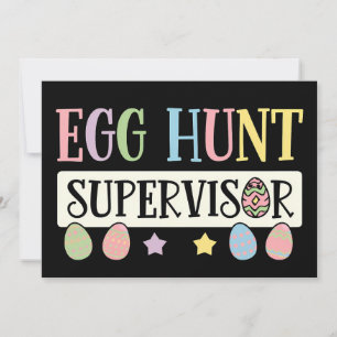 Oster-Eier-Such-Aufseher Lustige Familie Ostern Einladung