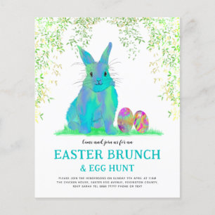 Oster-Eier-Suche Brunch Bunter Hase Budget Flyer
