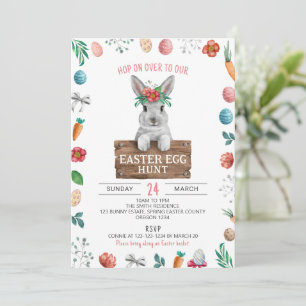 Oster-Eier-Suche für Kinder, Osterhase, Frühling Einladung