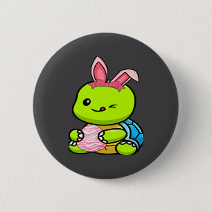 Oster-Eier-Suche-Hasenohren-Illustration Button