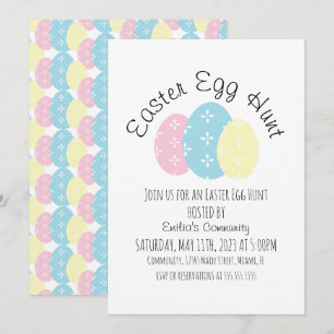 Oster-Eier-Suche Pastell-Frühlings-Event-Flyer Einladung