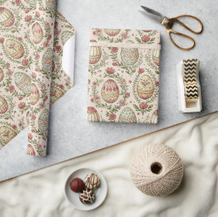 Oster-Eier-Verpackungspapier in pastellfarbenen Vi Geschenkpapier