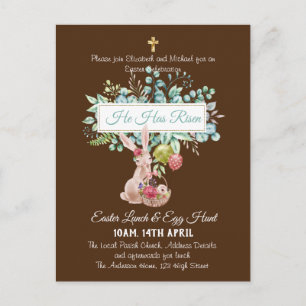 Oster-Einladung Budget religiös Postkarte