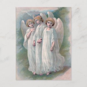 Oster-Engel im Vintage-Stil auf einer Postkarte