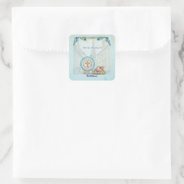 Oster-Event-Aufkleber Quadratischer Aufkleber (Tasche)