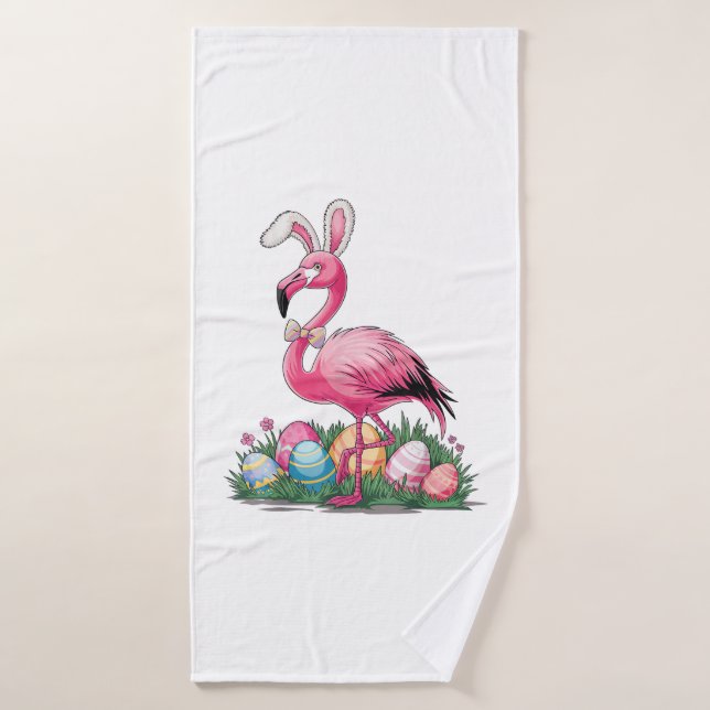 Oster-Flamingo-T-Shirt Badehandtuch (Badehandtuch)