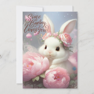 Oster-Flat-Feiertagskarte: SomeBunny liebt dich Feiertagskarte