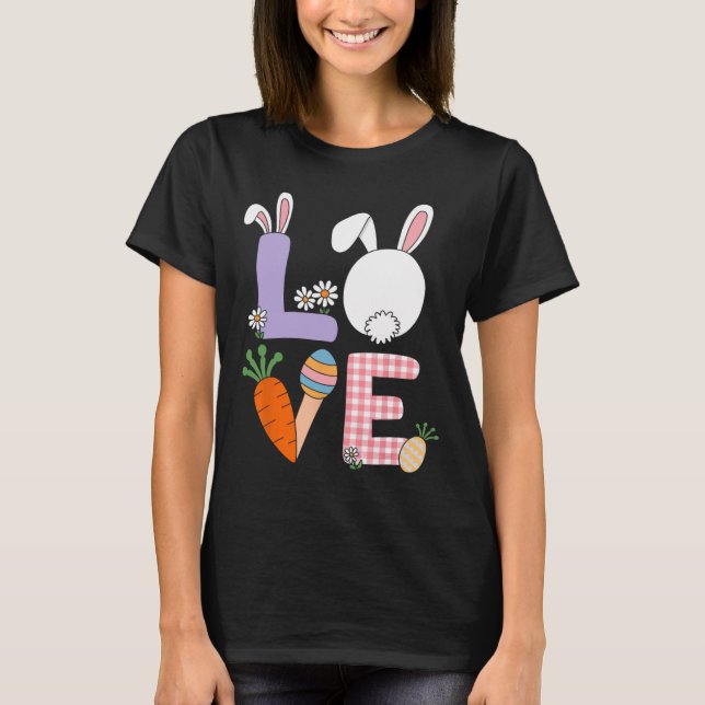 Oster-Frühlings-Liebe-Hasenohren  T-Shirt (Vorderseite)