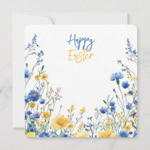 Oster-Frühlingsblumen Flache Feiertagskarte