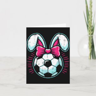 Oster-Fußball-Bunny-Ohren-Schleife süß Jungen Mädc Karte