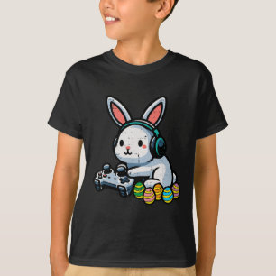 Oster-Gamer-Hase Kaninchen Videospiel Männer Junge T-Shirt
