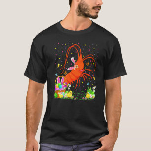 Oster-Garnele-Fisch-Hase-Ei-Jagd-Garnele-Ostern T-Shirt