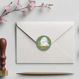 Oster-Garten-Lamm-Klassischer-Rund-Aufkleber Runder Aufkleber