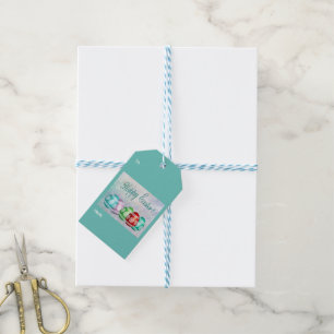 Oster-Geschenkanhänger mit festlichen Eiern Geschenkanhänger