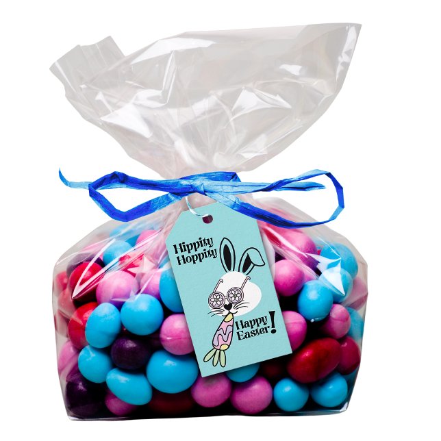 Oster-Geschenkanhänger Retro Flower Power Hase Geschenkanhänger (Von Creator hochgeladen)