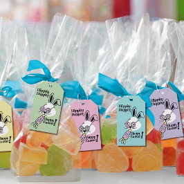 Oster-Geschenkanhänger Retro Flower Power Hase Geschenkanhänger