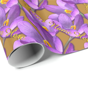 Oster-Geschenkpapier Frühlings-Krokusse Geschenkpa Geschenkpapier