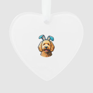 Oster-Goldendoodle-Hund mit Hasenohren, Ostern Ornament