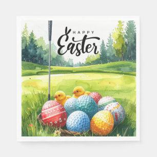 Oster-Golfbälle und Eier-Dose Golfplatz Serviette