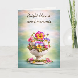 Oster-Grußkarte Bunte Blumen Frühling Dankeskarte