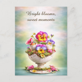Oster-Grußkarte Bunte Blumen Frühling Postkarte