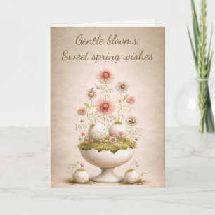 Oster-Grußkarte Floral Sanfte Frühlings-Eleganz Dankeskarte