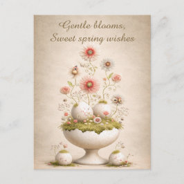 Oster-Grußkarte Floral Sanfte Frühlings-Eleganz Postkarte