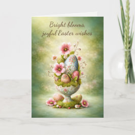 Oster-Grußkarte Florale Eier Frühlingsgarten Dankeskarte