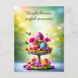 Oster-Grußkarte Helle Blumen Frühling Postkarte