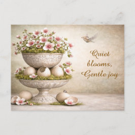 Oster-Grußkarte Minimale Florale Frühlingsgestaltu Postkarte