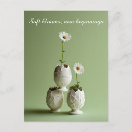 Oster-Grußkarte sanfter Frühling Minimal Postkarte