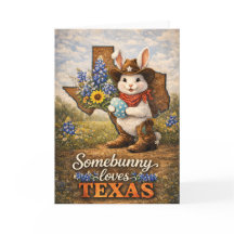 Oster-Grußkarte: Somebunny liebt Texas
