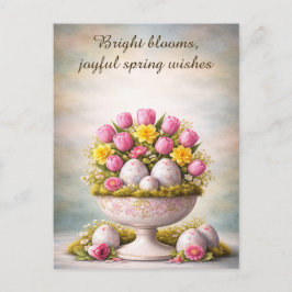 Oster-Grußkarte Tulpen Floral Frühling Postkarte