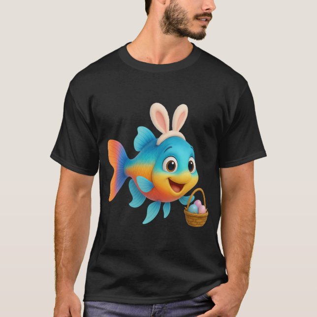 Oster-Guppy-Fisch T-Shirt (Vorderseite)