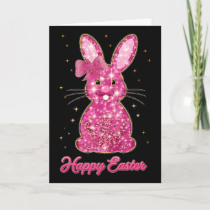 Oster-Hase mit Chinesischem Blumenmuster und süßer Karte