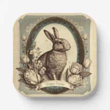 Oster-Hasen-Napkins im Vintage-Stil für Frühling