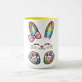Oster-Hasen-Regenbogen Tasse